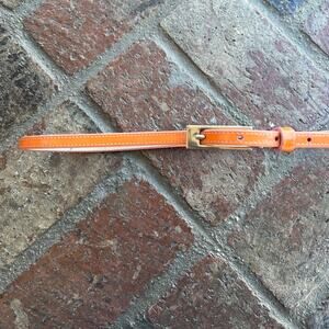 Vintage Via Spiga Genuine Italian Calfskin Leather Belt Orange Pink Size L